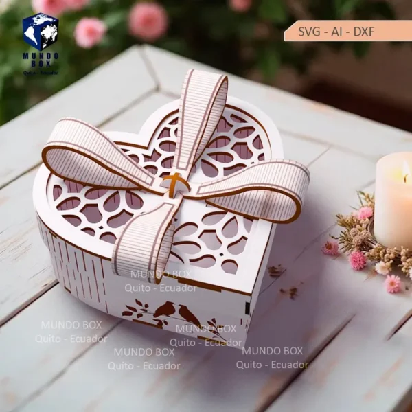 Caja Corazon Regalo Amor Creativo Digital