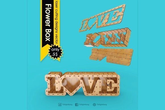 Caja De Flores Love Creativo Digital