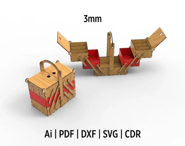 Caja De Herramientas De Almacenamiento Plegable Creativo Digital