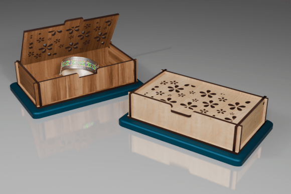 Caja De Joyeria Con Diseno Floral Creativo Digital