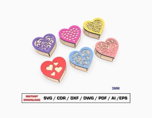 Caja De Joyeria Con Forma De Corazon Creativo Digital