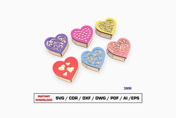 Caja De Joyeria Con Forma De Corazon Creativo Digital