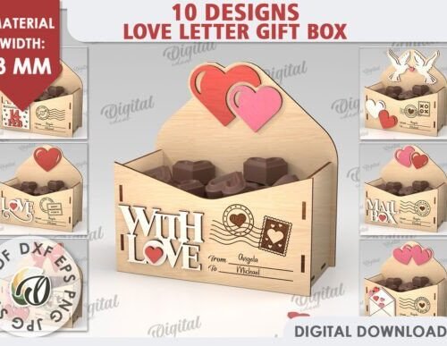 paquete-de-cajas-de-regalo-con-letras-de-amor-creativo-digital Paquete De Cajas De Regalo Con Letras De Amor Creativo Digital