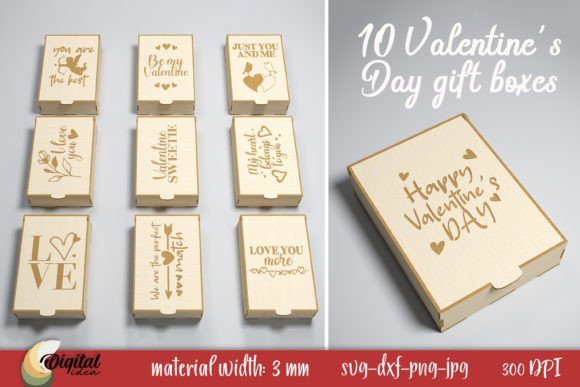 Paquete De Cajas De Regalo Para El Dia De San Valentin Creativo Digital