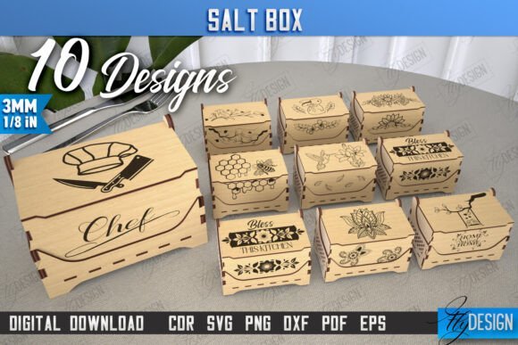 Paquete De Cajas De Sal Creativo Digital