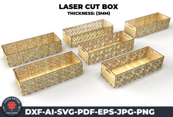 Paquete De Cajas Decorativas 5 Creativo Digital