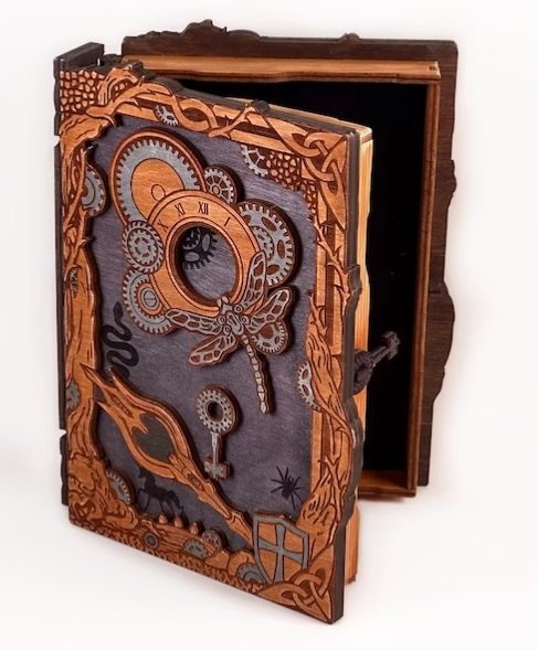 Plano De Caja De Libros Steampunk Creativo Digital