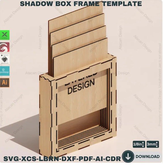 Plantilla De Caja De Sombras Creativo Digital