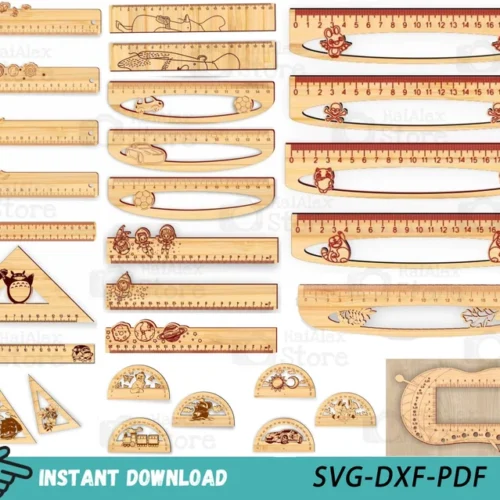 40 Disenos De Archivos De Corte Laser De Regla De Madera Creativo Digital