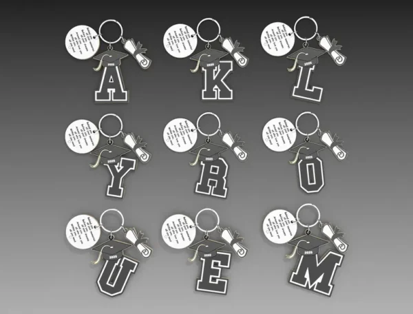 Dia De La Graduacion Del Alfabeto De Llavero Creativo Digital