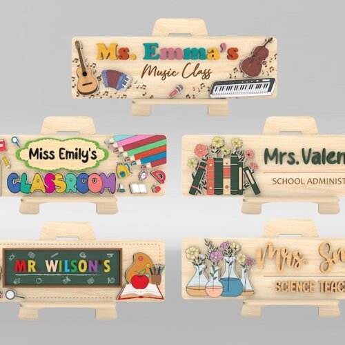 Letrero De Escritorio Personalizado Para Profesor Creativo Digital