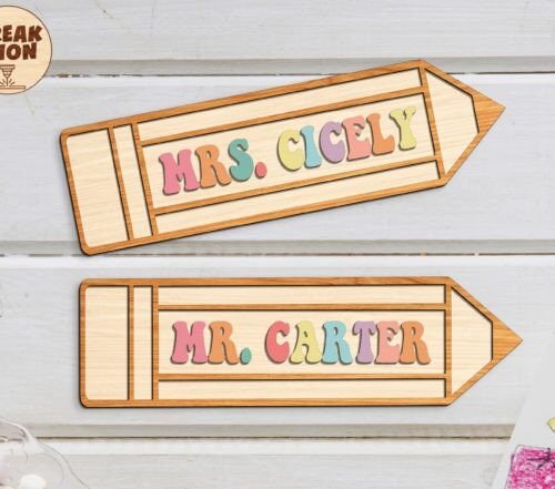 Letrero De Lapiz Para Maestro Creativo Digital