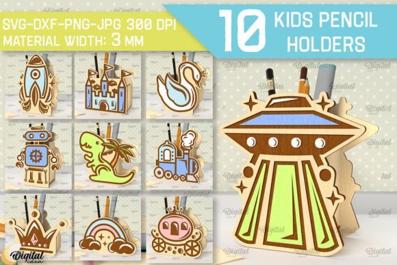 Lote De Portalapices Para Ninos Creativo Digital