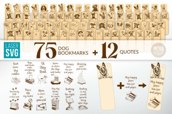 Marcapaginas De Perro Con Cita Creativo Digital