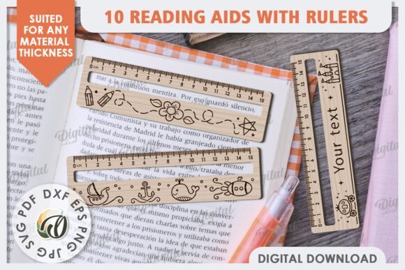 Paquete De Ayuda Para La Lectura Con Reglas Creativo Digital