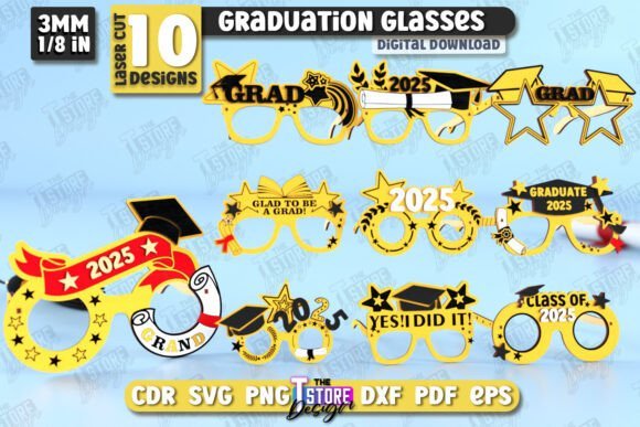 Paquete De Gafas De Graduacion 2 Creativo Digital