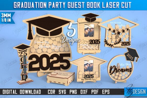 Paquete De Libro De Visitas De Graduacion Creativo Digital