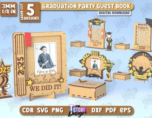 paquete-de-libros-de-visitas-para-fiesta-de-graduacion-creativo-digital Paquete De Libros De Visitas Para Fiesta De Graduacion Creativo Digital