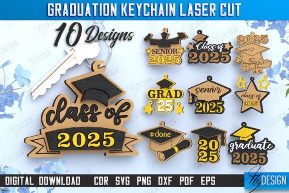Paquete De Llaveros De Graduacion 2 Creativo Digital