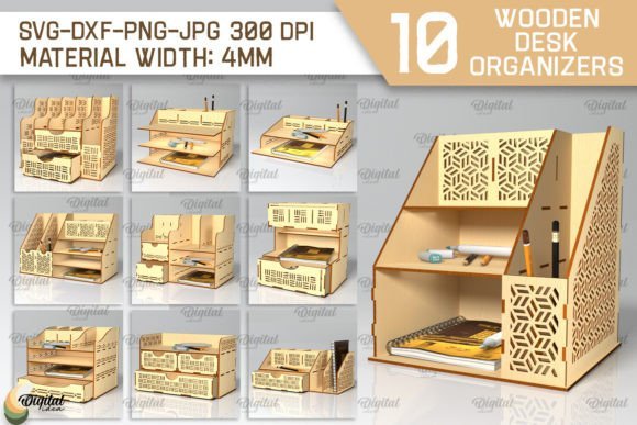 Paquete De Organizadores De Escritorio Creativo Digital