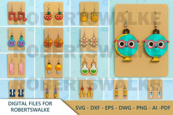 Paquete De Pendientes Para La Vuelta Al Cole Creativo Digital