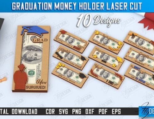 Paquete De Portabilletes De Graduacion Creativo Digital