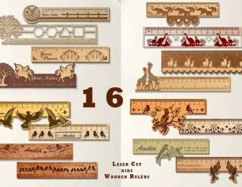 Paquete De Reglas De Madera Para Ninos Creativo Digital