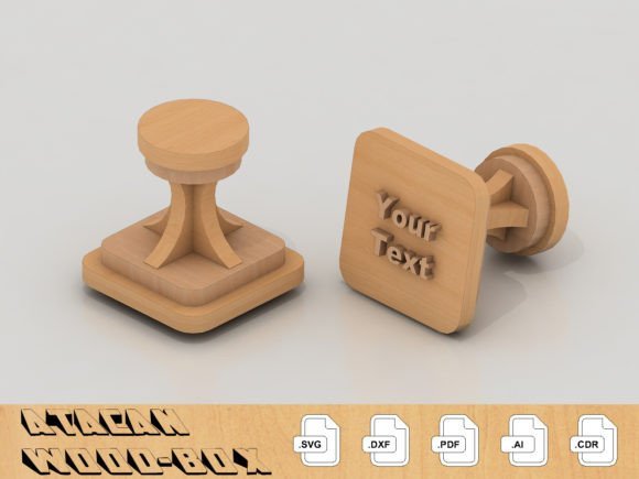 Plano De Mango De Sello Cortado Creativo Digital