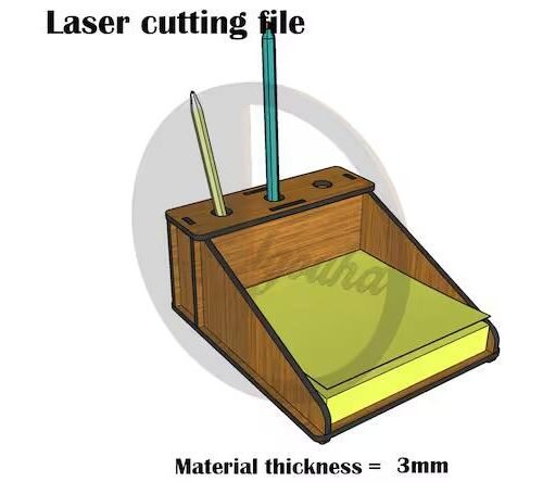 Portalapices Con Bloc De Notas Creativo Digital