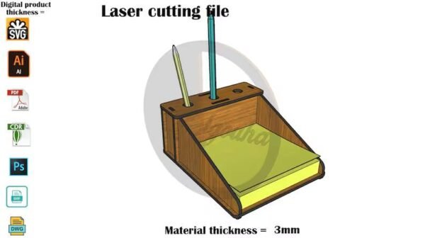 Portalapices Con Bloc De Notas Creativo Digital