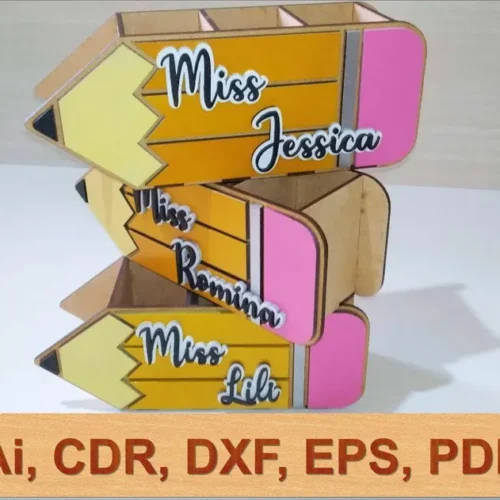 Portalapices Con Forma De Lapiz Creativo Digital