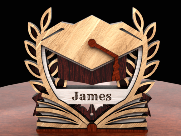 Soporte De Decoracion De Graduacion En Capas Creativo Digital