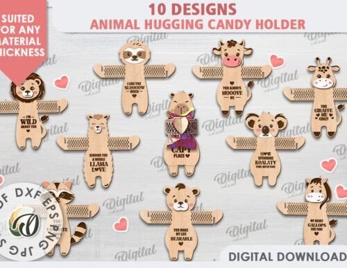 Lote De Porta Caramelos Con Forma De Animales Creativo Digital