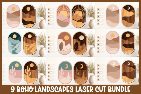 9 Arte De Pared Con Paisaje Bohemio Creativo Digital