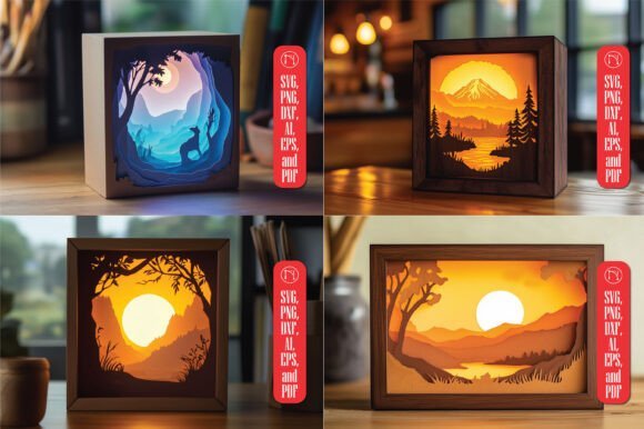 Caja De Sombras De Escena Natural Creativo Digital