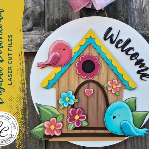 Colgador De Puerta Con Forma De Casa De Pajaros Creativo Digital