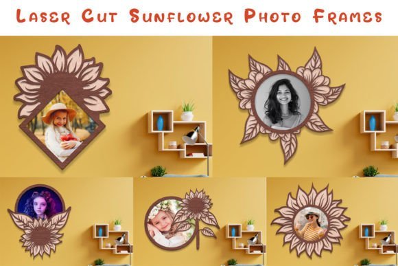 Conjunto De Marcos De Fotos De Girasoles Creativo Digital