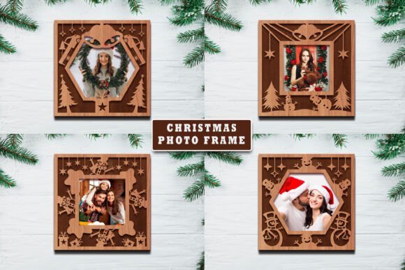 Conjunto De Marcos De Fotos Navidenos Creativo Digital