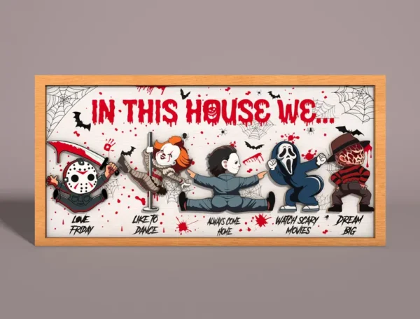 Cuadro Con Marco De Halloween De Personaje De Terror 2 Creativo Digital