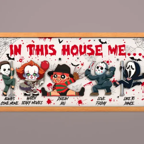 Cuadro Con Marco De Halloween De Personaje De Terror Creativo Digital