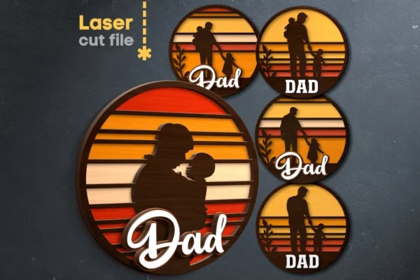 Cuadro Padre E Hijo Creativo Digital