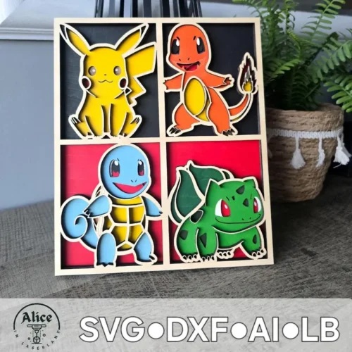 cuadro-pokemon-en-capas-3d-creativo-digital Cuadro Pokemon En Capas 3d Creativo Digital