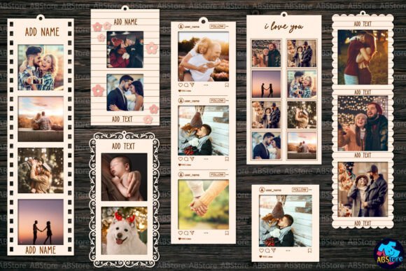 Paquete De Mini Marcos De Fotos 2 Creativo Digital