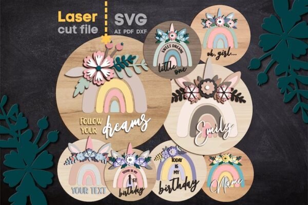 Paquete De Signo De Nombre De Bebe 2 Creativo Digital