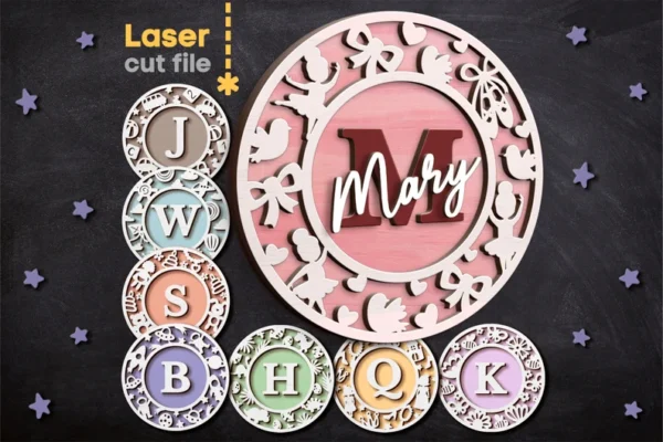 Paquete De Signo De Nombre De Bebe 4 Creativo Digital