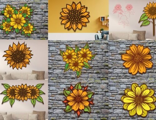 Paquete Svg De Girasoles Creativo Digital