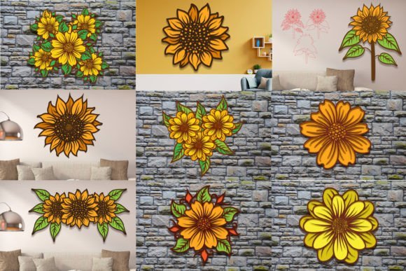 Paquete Svg De Girasoles Creativo Digital