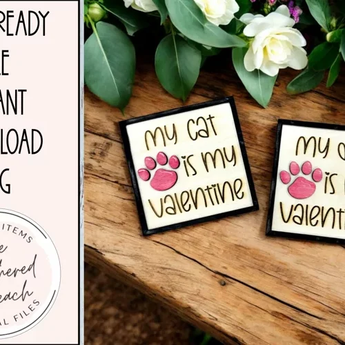 Perro O Gato De San Valentin Creativo Digital