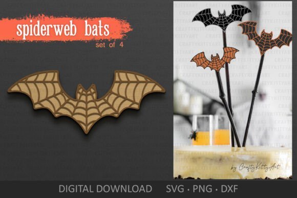 Adorno Para Tarta De Halloween Con Murcielago Y Telarana Creativo Digital