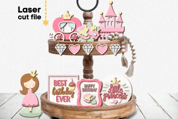 Bandeja Escalonada Princesas Creativo Digital